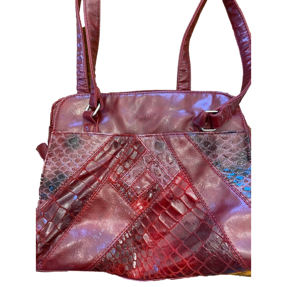 Diverso Red Leather Handbag